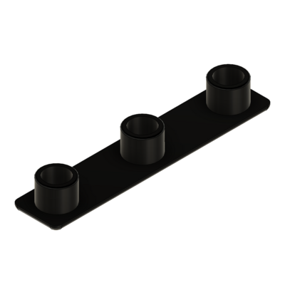 60-100-1 MODULAR SOLUTIONS POLYAMIDE PART<br>END CAP 90MM X 18.5MM BLACK